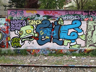 photo graffiti Paris 20eme arrondissement